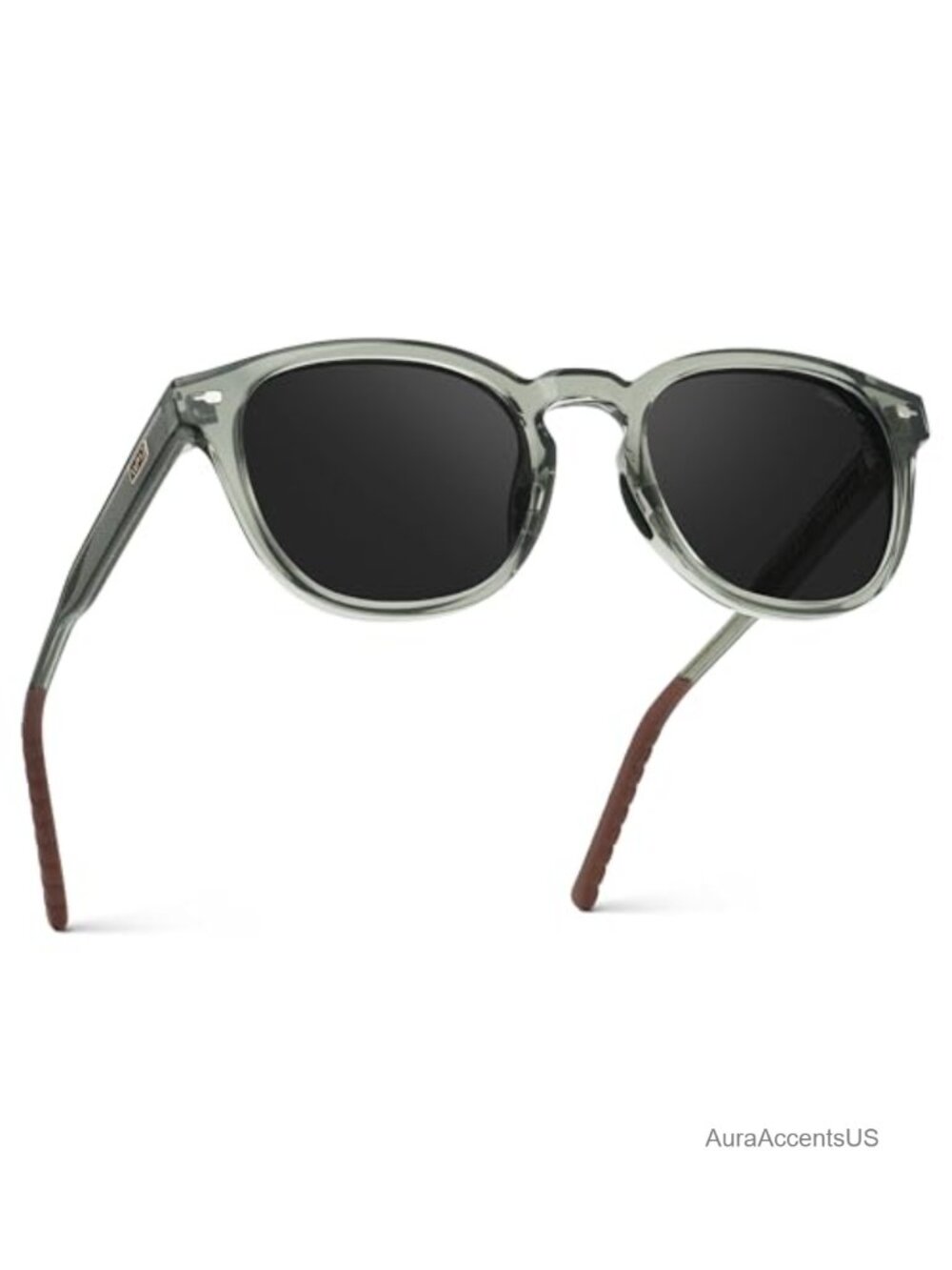 Polarized Sport Sunglasses with Round Acetate Frame